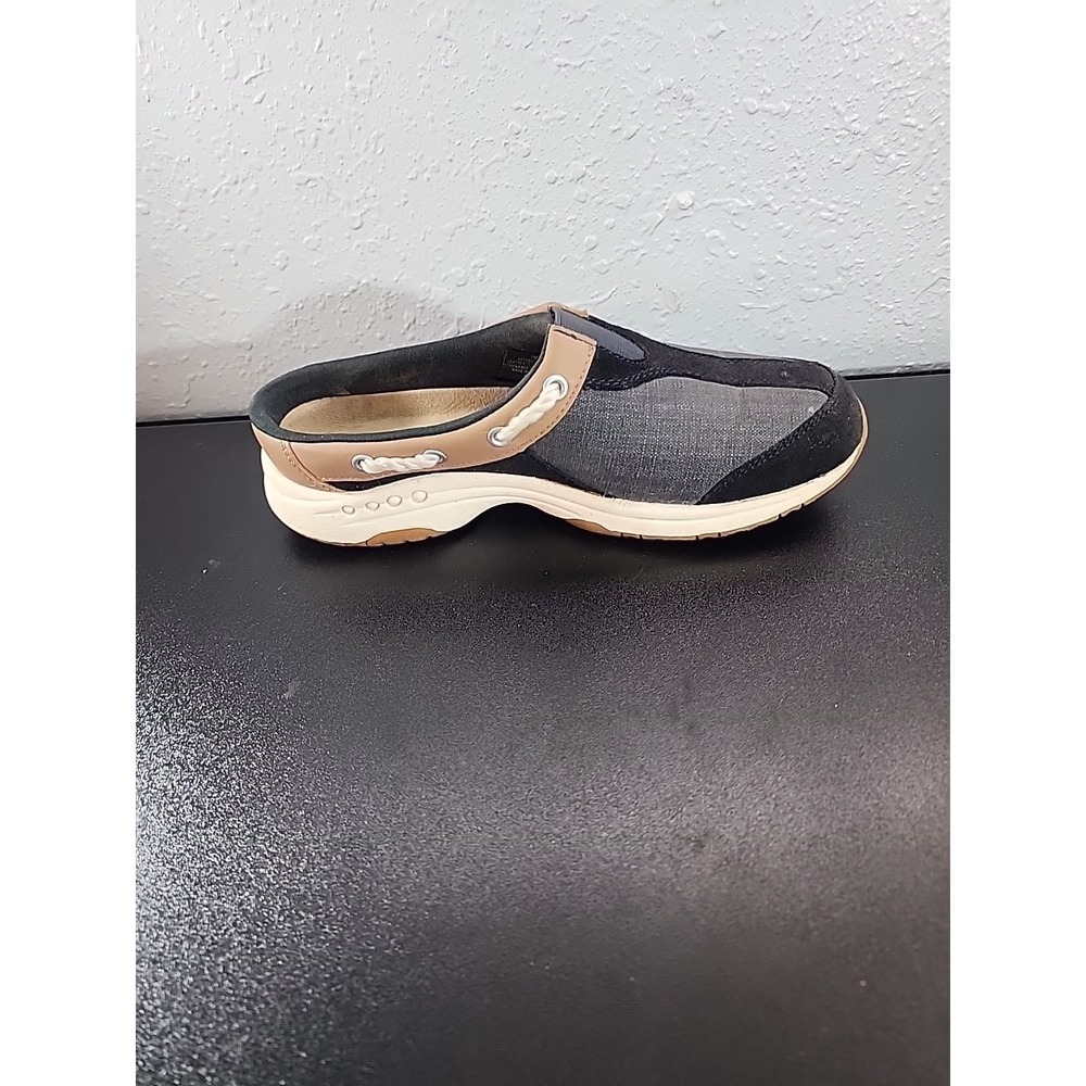 EASY SPIRIT Denim Clogs size 7M Navy Blue & White Fabric Cushion Insulated - Picture 8 of 10